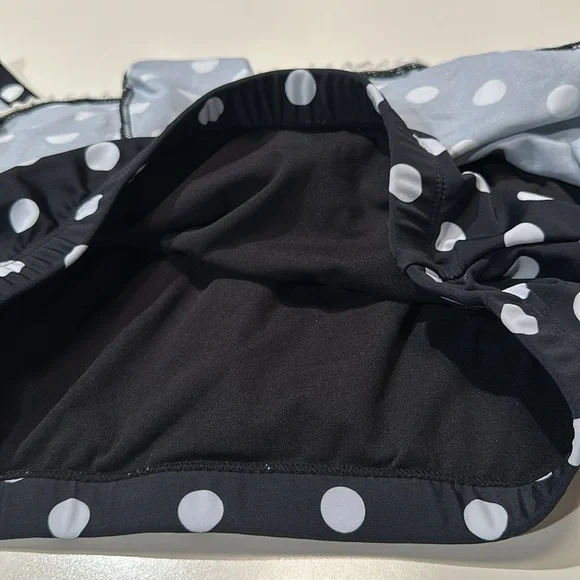 Unique Vintage Retro Polka Dot Swim Top - Picture 9 of 10